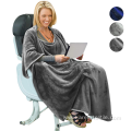 Home textile hooded wearable TV flannel sherpa blanket